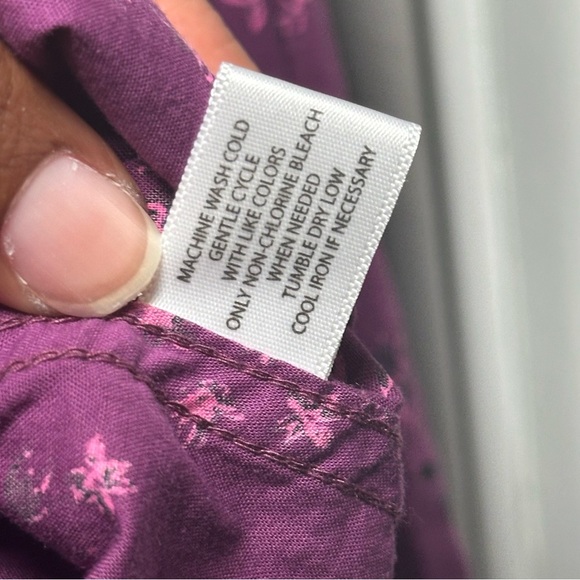 US Polo Assn Purple Floral Button-Up Women's Top XL - Picture 7 of 11